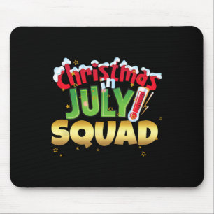 Funny Christmas In July Squad Shirt Summer Group S Mouse Pad