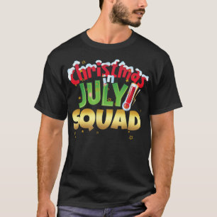 Funny Christmas in July Squad Summer Group Santa T-Shirt