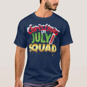 Funny Christmas in July Squad  Summer Group Santa  T-Shirt