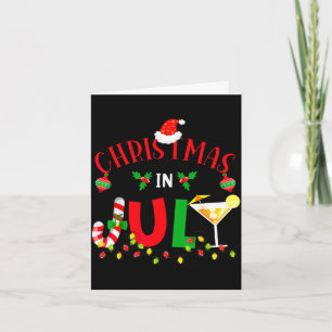 Funny christmas in july summer beach hawaiian xmas card