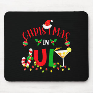 Funny christmas in july summer beach hawaiian xmas mouse pad