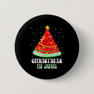 Funny christmas in june _ watermelon tree _ summer 6 cm round badge