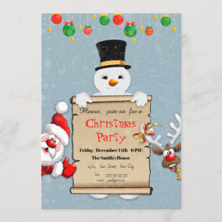 Funny Christmas Invitation for Christmas Party