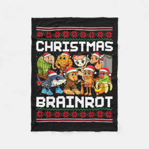 Funny Christmas Italian Brain Rot For Men Women Bo Fleece Blanket