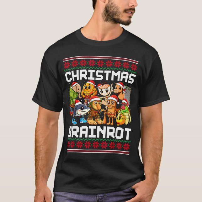Funny Christmas Italian Brain Rot For Men Women Bo T-Shirt (Front)