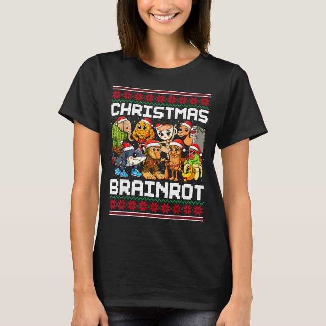 Funny Christmas Italian Brain Rot For Men Women Bo T-Shirt (Front)