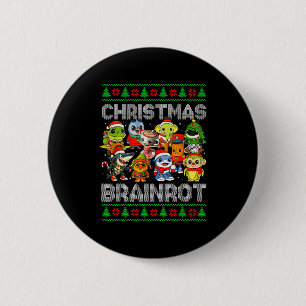 Funny Christmas Italian Brain Rot Italian Brainrot 6 Cm Round Badge