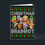 Funny Christmas Italian Brain Rot Italian Brainrot Card<br><div class="desc">Funny Christmas Italian Brain Rot Italian Brainrot Boy Kids</div>