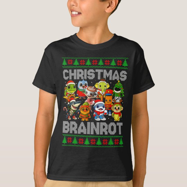 Funny Christmas Italian Brain Rot Italian Brainrot T-Shirt (Front)