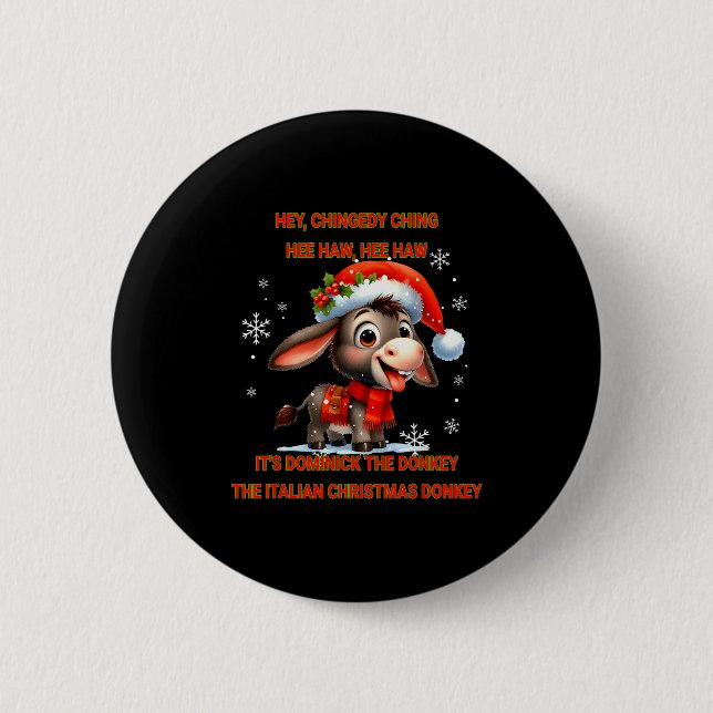 Funny Christmas Italian Christmas Dominick The  6 Cm Round Badge (Front)