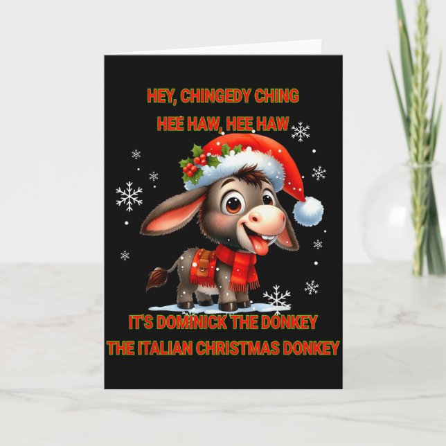 Funny Christmas Italian Christmas Dominick The  Card (Front)