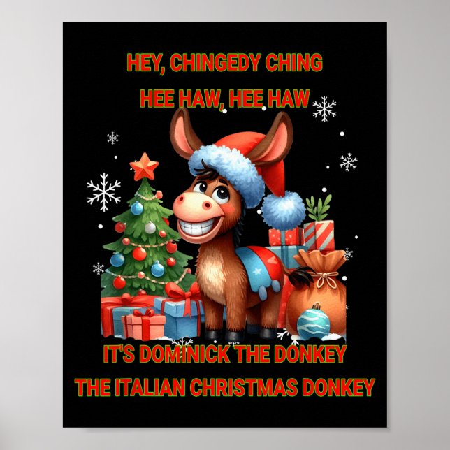 Funny Christmas Italian Christmas Dominick The  Poster (Front)