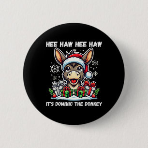 Funny Christmas Italian Christmas Donkey Dominic T 6 Cm Round Badge