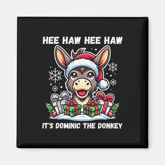 Funny Christmas Italian Christmas Donkey Dominic T Magnet (Front)