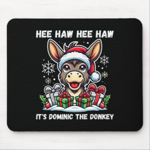 Funny Christmas Italian Christmas Donkey Dominic T Mouse Pad