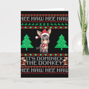 Funny Christmas Italian Christmas Donkey Dominick  Card