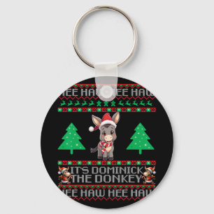 Funny Christmas Italian Christmas Donkey Dominick Key Ring