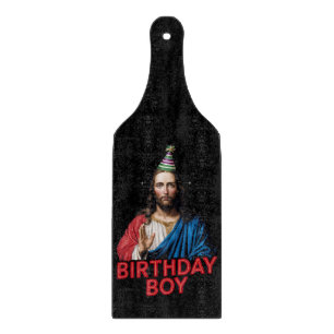 Funny Christmas Jesus Birthday Boy Cutting Board