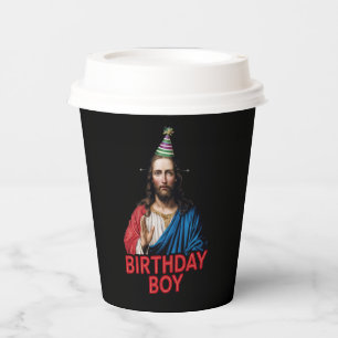 Funny Christmas Jesus Birthday Boy  Paper Cups