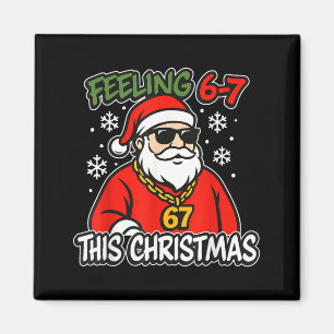 Funny Christmas Kids 6-7 67 Six Seven Meme Boys Ch Magnet