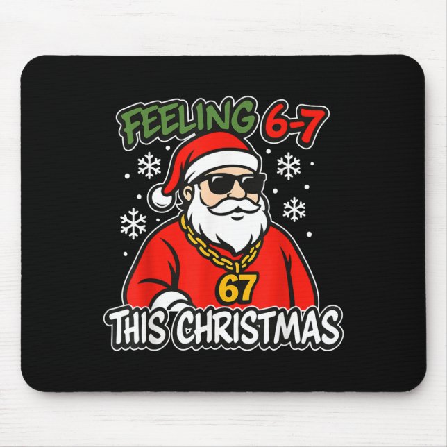 Funny Christmas Kids 6-7 67 Six Seven Meme Boys Ch Mouse Pad (Front)