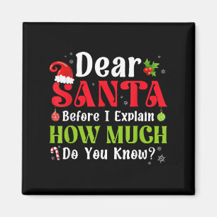 Funny Christmas Kids Boys Girls Dear Santa I Can E Magnet