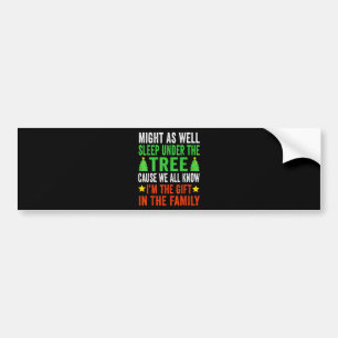 Funny Christmas Kids Christmas Pyjamas Girls Boys Bumper Sticker
