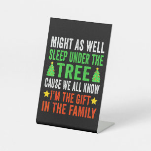 Funny Christmas Kids Christmas Pyjamas Girls Boys Pedestal Sign