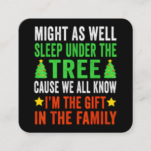 Funny Christmas Kids Christmas Pyjamas Girls Boys Square Business Card