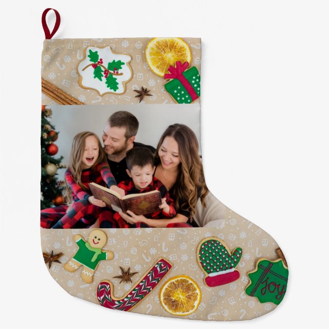 Funny christmas large christmas stocking (Front)