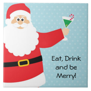 Funny Christmas Large Tile Trivet
