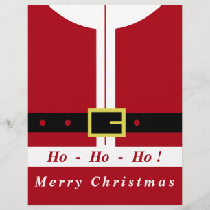 Funny Christmas Letterhead with Santa Claus Design
