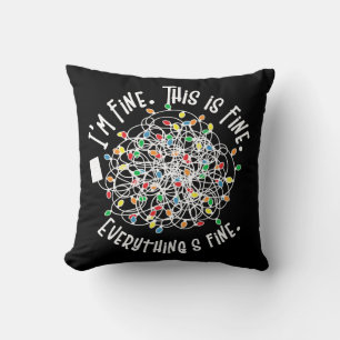 Funny Christmas Lights Saying Cushion