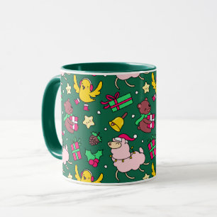Funny Christmas Llama Mug