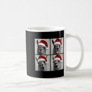 Funny Christmas Llama Santa Photo Booth  Coffee Mug