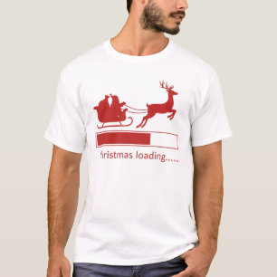 Funny Christmas Loading Santa Sleigh Holiday T-Shirt