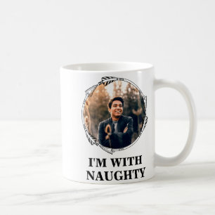 Funny Christmas Matching Couple Naughty Nice Photo Coffee Mug