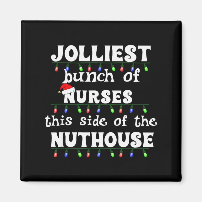 Funny Christmas Matching Group Work Jolliest Bunch Magnet (Front)