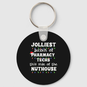 Funny Christmas Matching Group Work Pharmacy Techn Key Ring
