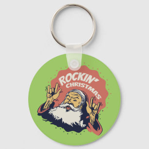 Funny Christmas Meme 2020 Rockin Santa Key Ring