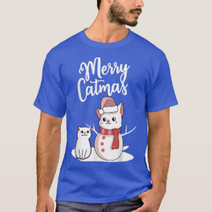 Funny Christmas Merry Catmas cat snowcat snowman g T-Shirt