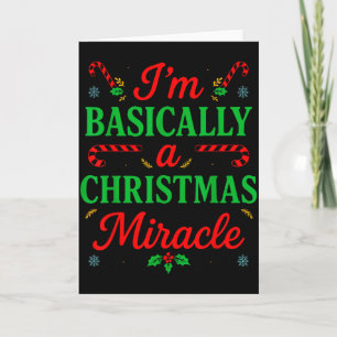 Funny Christmas Miracle Festive Xmas Pajama Humor Card