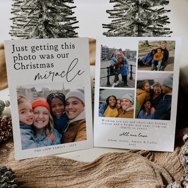 Funny Christmas Miracle Photo Holiday Card (Creator Uploaded)