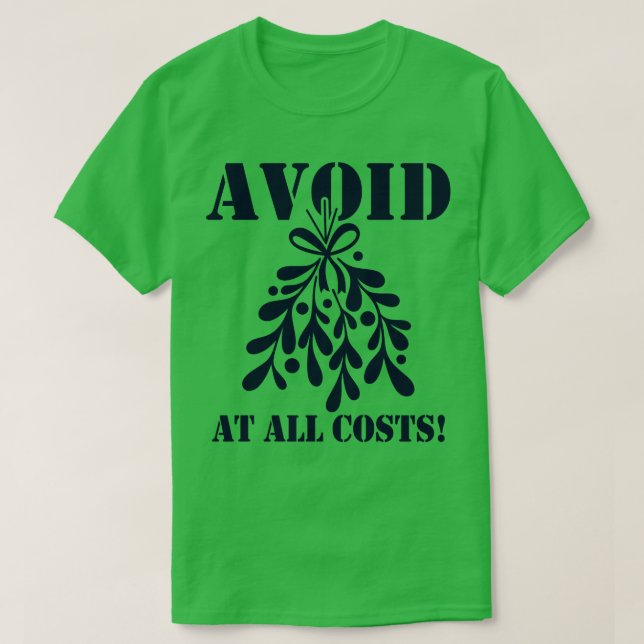 Funny Christmas Mistletoe Kissing Funny Meme T-Shirt (Design Front)