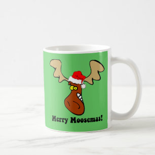 Funny Christmas moose Coffee Mug