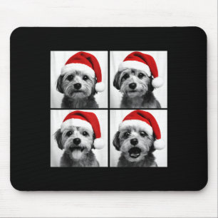Funny Christmas Morkie Santa Dog Lover Photo Booth Mouse Pad