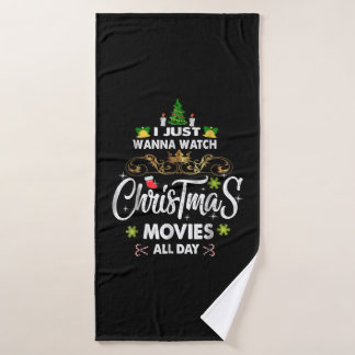 Funny Christmas Movie , Christmas Movies Bath Towel