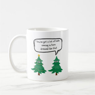 Funny Christmas Mug Talking Christmas Trees