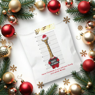 Funny Christmas Mugshot Guilty Giraffe Favour Bag