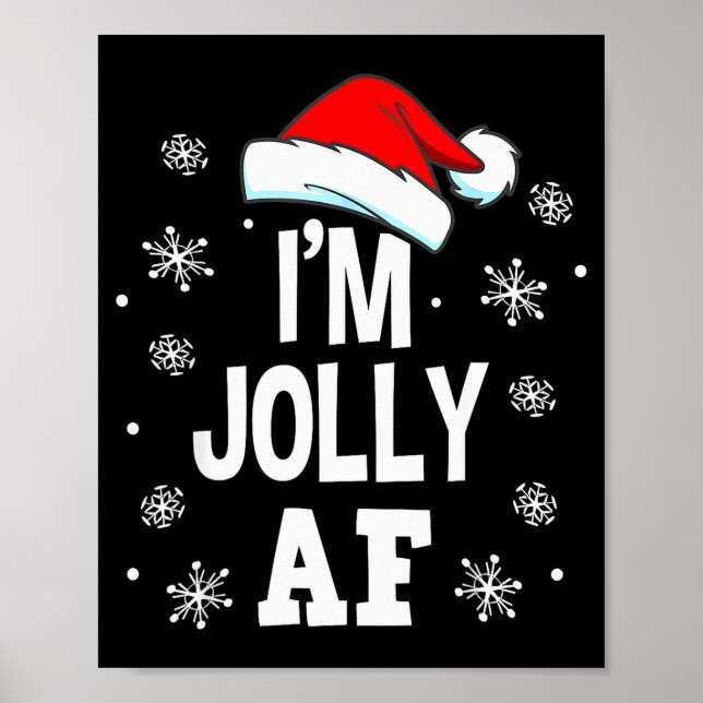 Funny Christmas Naughty Adults Pajama, Santa I'm J Poster (Front)